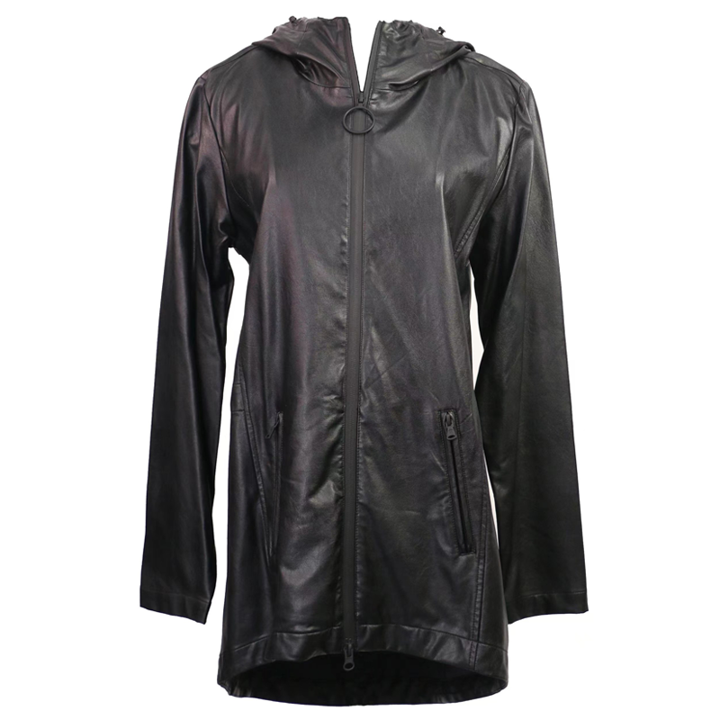 Waterproof customized autumn spring outdoor pu fabric overcoats womens jackets for fall